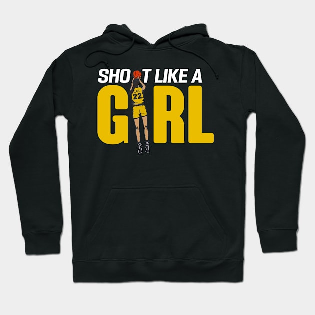 Caitlin Clark, Shoot Like a Girl, C. Clark 22 Hoodie by Hoahip